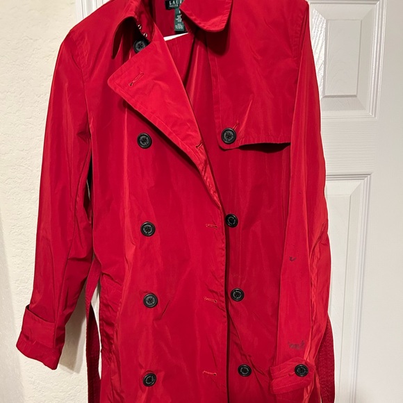 Ralph Lauren double breasted red coat medium. - Picture 5 of 7